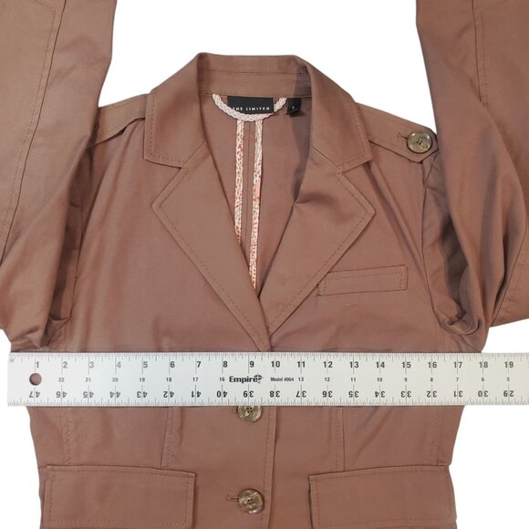 The Limited Womens Blazer Jacket 2 Brown Notch Lapel Pockets Single Breasted - Picture 9 of 13